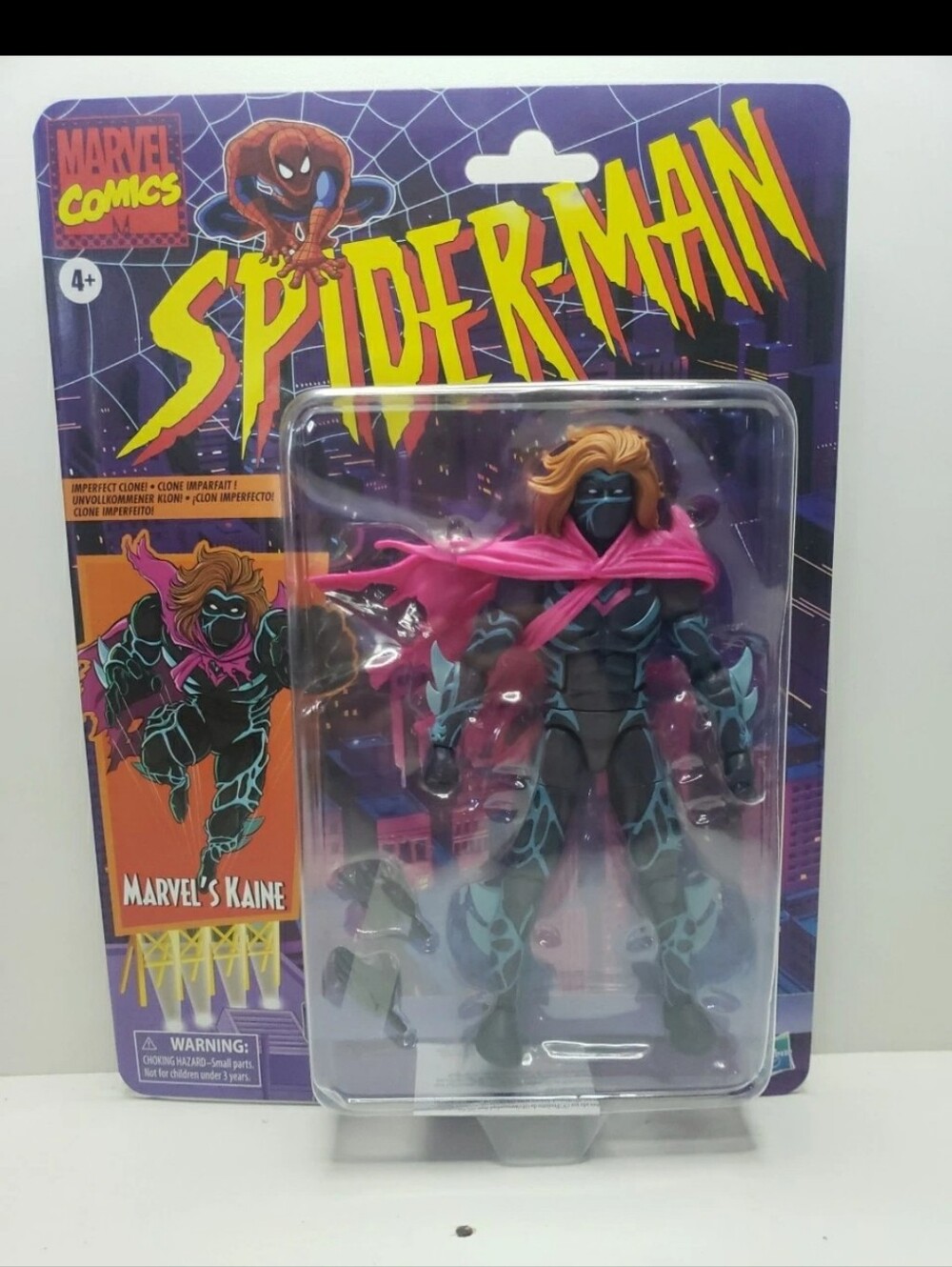 Marvel Spider-Man Kaine Action Figure with Pink Scarf and Orange Hair